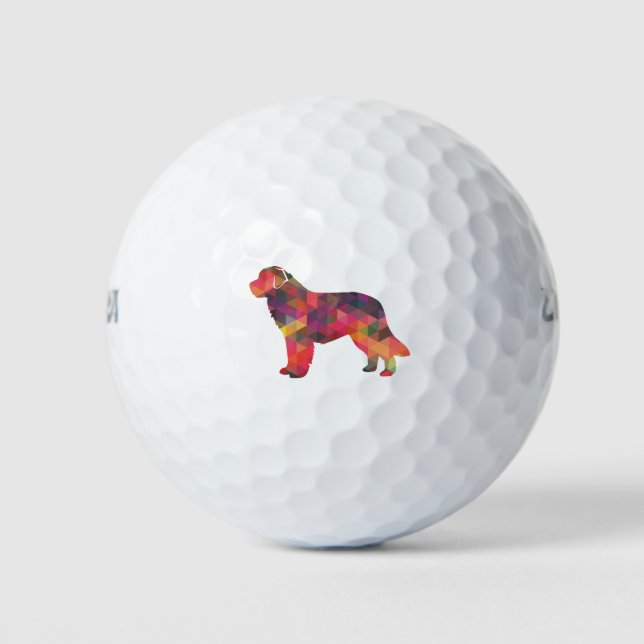 Newfoundland Geo Silhouette  Multi Golf Balls (Front)