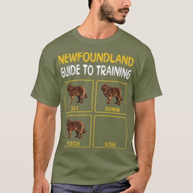 Newfoundland Guide To Training Dog Obedience T-Shirt (Front)