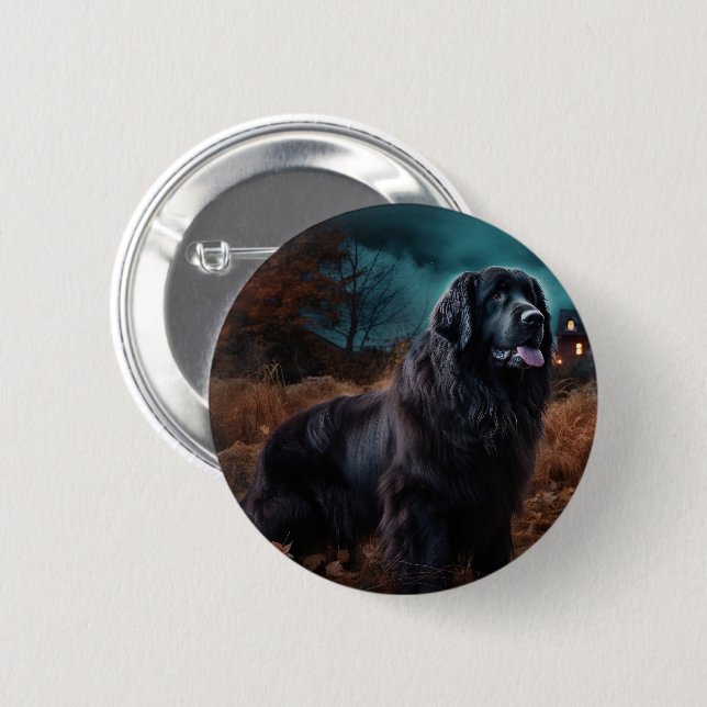 Newfoundland Halloween Scary  6 Cm Round Badge (Front & Back)