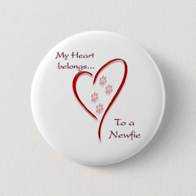 Newfoundland Heart Belongs - Button (Front)