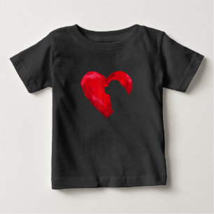 Newfoundland heart valentines day dog gift baby T-Shirt