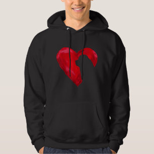 Newfoundland heart   valentines day dog gift hoodie