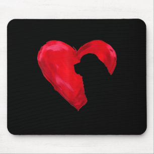 Newfoundland heart valentines day dog gift mouse pad