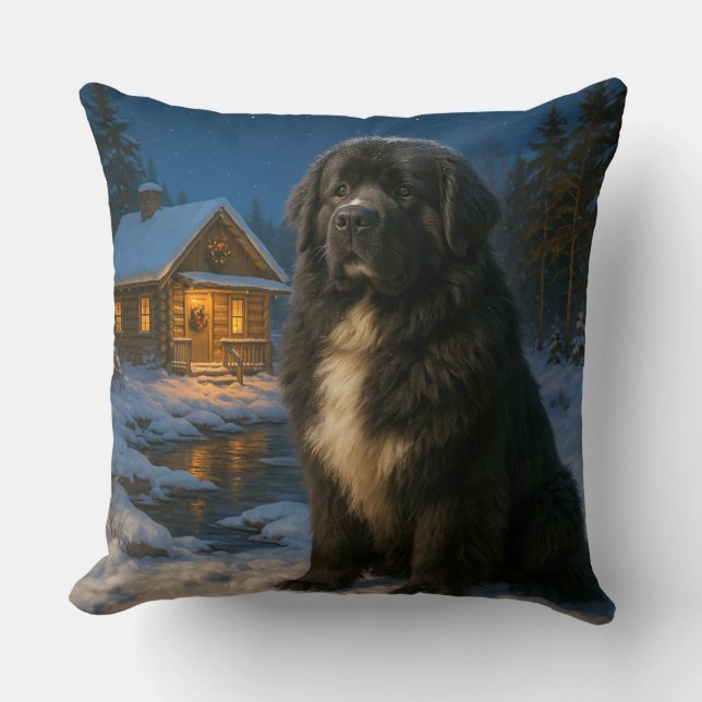 Newfoundland Holiday  Cushion (Front)