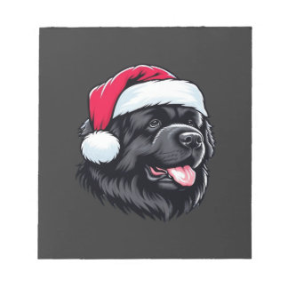 Newfoundland in a Santa Hat Classic T-Shirt Notepad