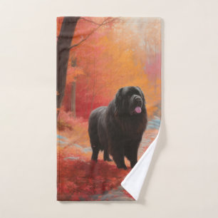 Newfoundland in Autumn Leaves Fall Inspire Bath Towel Set