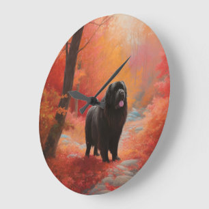 Newfoundland in Autumn Leaves Fall Inspire  Large Clock