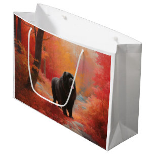 Newfoundland in Autumn Leaves Fall Inspire Large Gift Bag