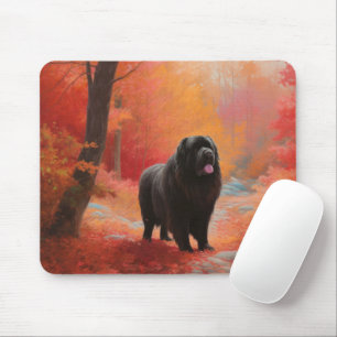 Newfoundland in Autumn Leaves Fall Inspire Mouse Pad