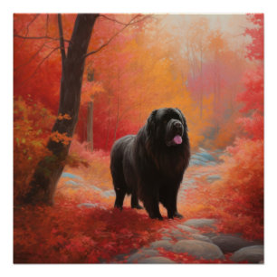 Newfoundland in Autumn Leaves Fall Inspire  Poster