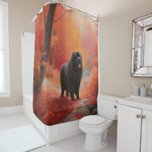 Newfoundland in Autumn Leaves Fall Inspire  Shower Curtain