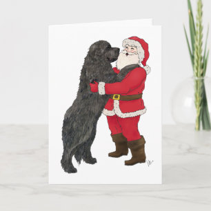 Newfoundland Jowly Christmas Greeting Holiday Card