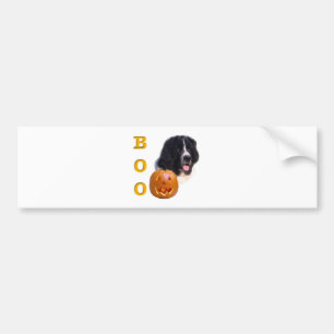 Newfoundland (landseer) Halloween Boo Bumper Sticker