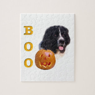 Newfoundland Landseer Halloween Boo Jigsaw Puzzle