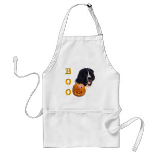 Newfoundland (landseer) Halloween Boo Standard Apron