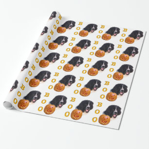 Newfoundland Landseer Halloween Boo Wrapping Paper