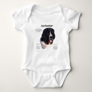 Newfoundland (landseer) History Design Baby Bodysuit