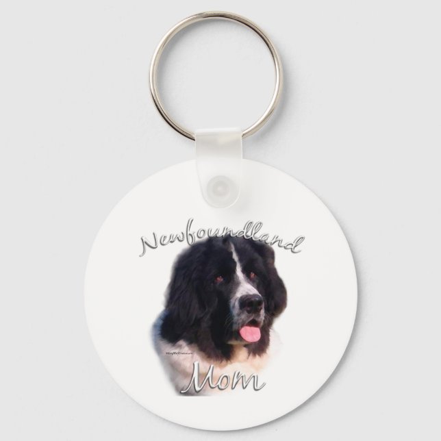 Newfoundland (landseer) Mum 2 Key Ring (Front)