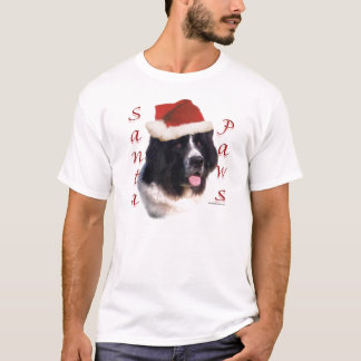 Newfoundland (landseer) Santa Paws T-Shirt