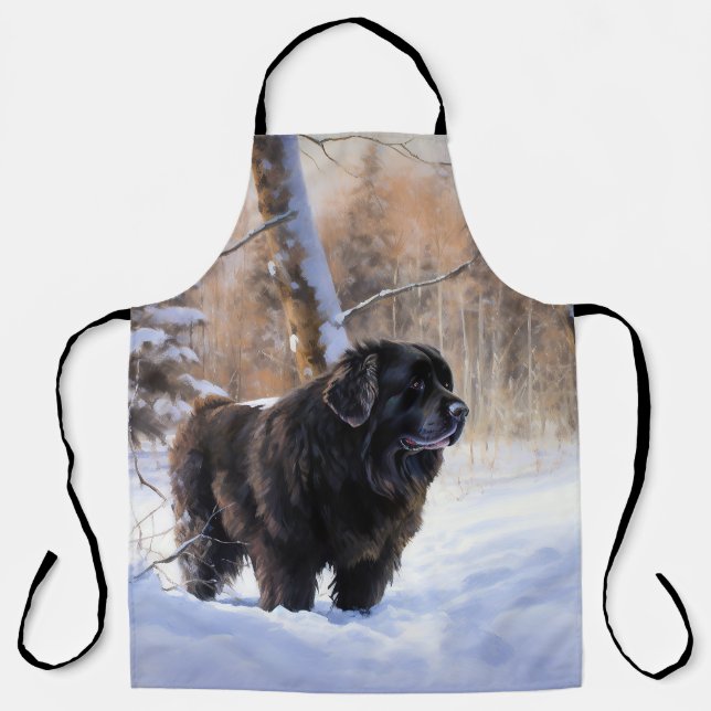 Newfoundland Let It Snow Christmas  Apron (Front)