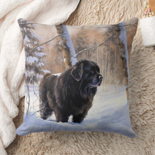 Newfoundland Let It Snow Christmas  Cushion (Blanket)