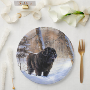 Newfoundland Let It Snow Christmas  Paper Plate