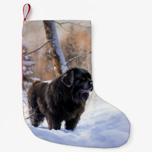 Newfoundland Let It Snow Christmas Small Christmas Stocking