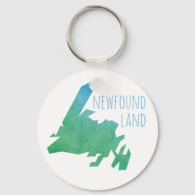 Newfoundland Map Key Ring (Front)