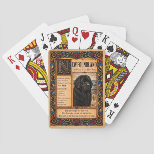 Newfoundland, Mediaeval Bestiary Art Playing Cards