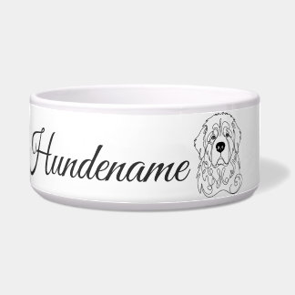 Newfoundland Minimalist Line Art personalized bowl