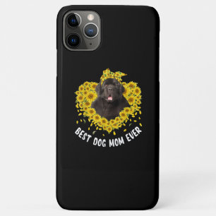 Newfoundland mum lovers sunflower dog gift iPhone 11 pro max case