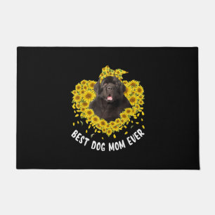 Newfoundland mum lovers sunflower dog gift doormat