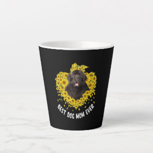 Newfoundland mum lovers sunflower dog gift latte mug