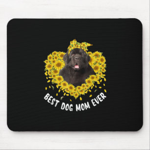 Newfoundland mum lovers sunflower dog gift mouse pad