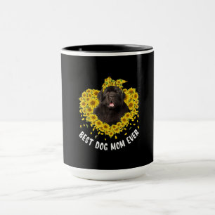 Newfoundland mum lovers   sunflower dog gift mug