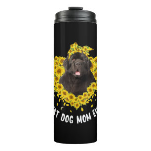 Newfoundland mum lovers sunflower dog gift thermal tumbler