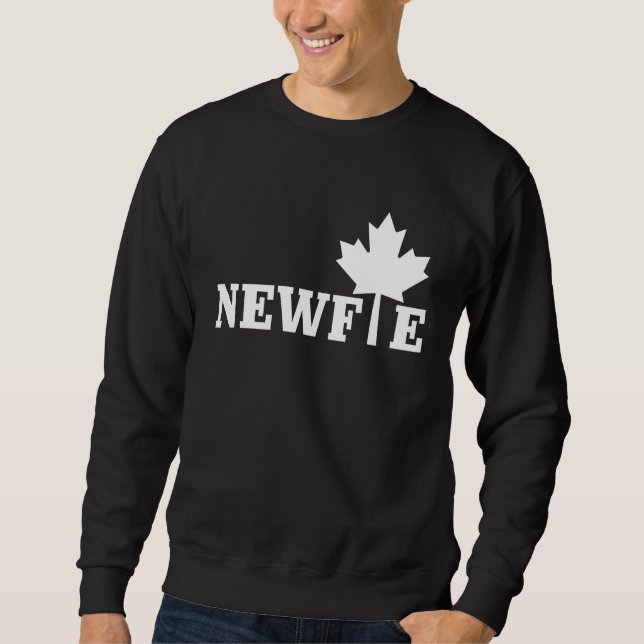 Newfoundland Newfie Maple Leaf Canada Canadian Fla Sweatshirt (Front)