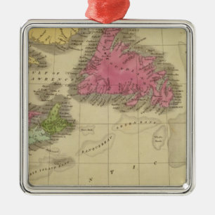 Newfoundland Nova Scotia And New Brunswick 2 Metal Ornament