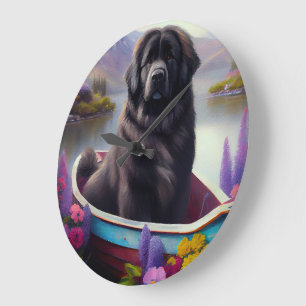 Newfoundland on a Paddle: A Scenic Adventure Large Clock