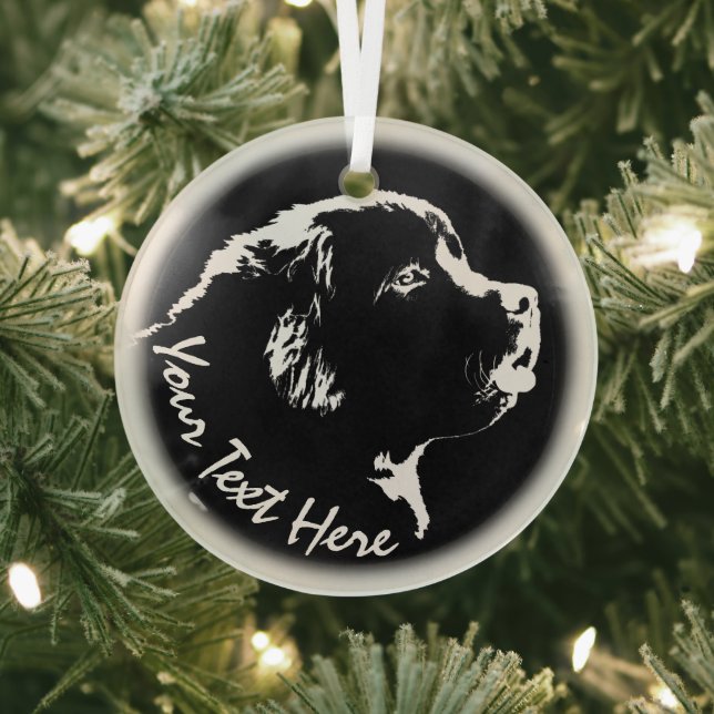 Newfoundland Ornament Personalised Dog Decoration (Insitu)