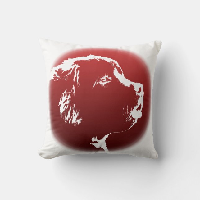 Newfoundland Pillow Newfoundlander Pup Gifts (Front)