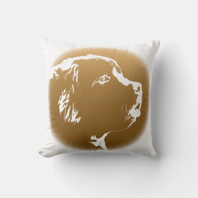 Newfoundland Pillow Newfoundlander Pup Gifts (Front)