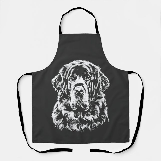 Newfoundland Portrait  Minimalist Apparel Apron (Front)
