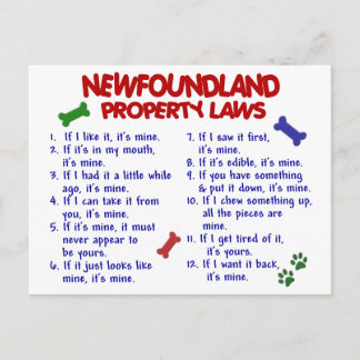 NEWFOUNDLAND Property Laws 2 Postcard