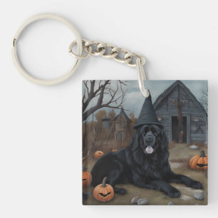 Newfoundland Pumpkins Halloween Scary Key Ring