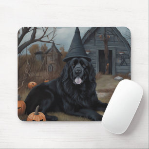 Newfoundland Pumpkins Halloween Scary Mouse Pad