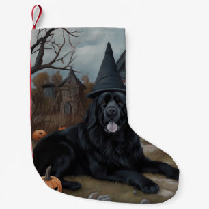 Newfoundland Pumpkins Halloween Scary Small Christmas Stocking