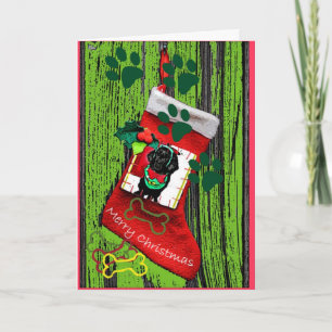 Newfoundland Puppy Christmas Card