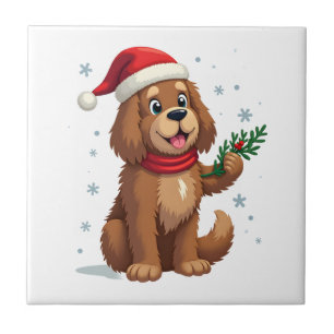 Newfoundland Santa Hat Ceramic Tile