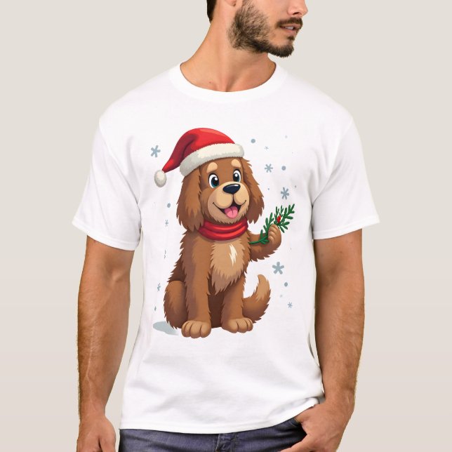Newfoundland Santa Hat T-Shirt (Front)